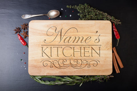 Custom laser engraved bamboo cutting board