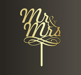 Mr & Mrs  custom cake topper gold mirror black white acrylic wood timber cake toppers decoration engagement custom cake toppers cake deco