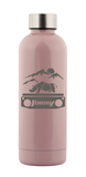 Jimny pink laser engraved drink bottle