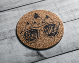 Custom made cork coaster sets