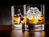 Virgo zodiac star sign engraved whiskey glass