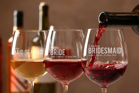 Bridal Engraved Wine Glass
